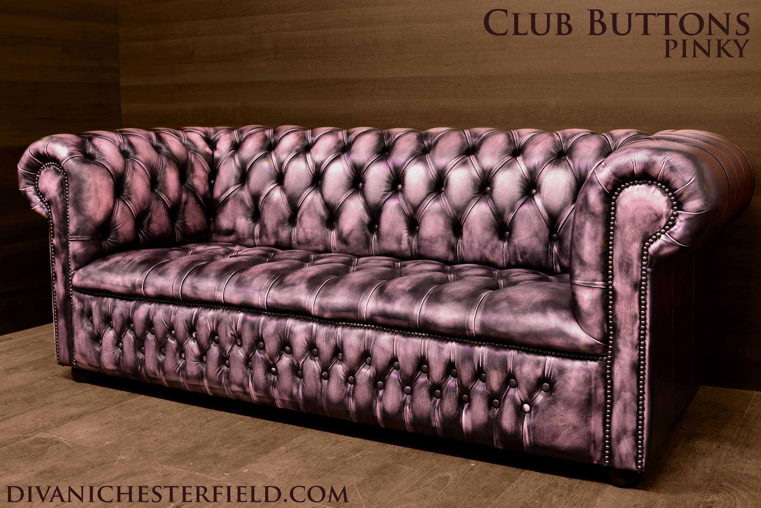 modern chesterfield sofa pink leather