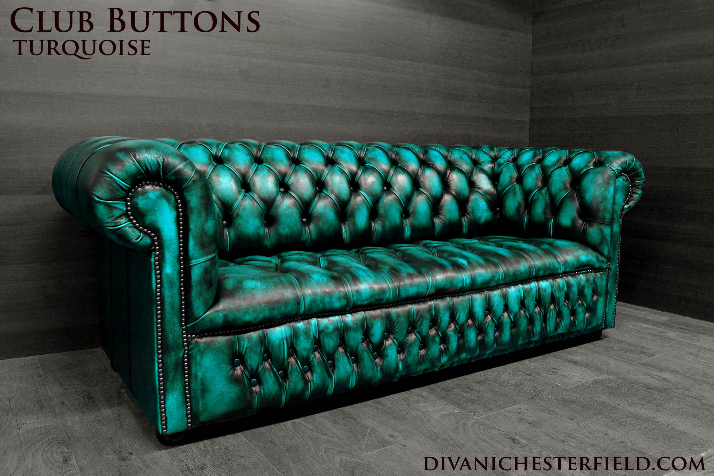modern chesterfield sofa turquoise leather