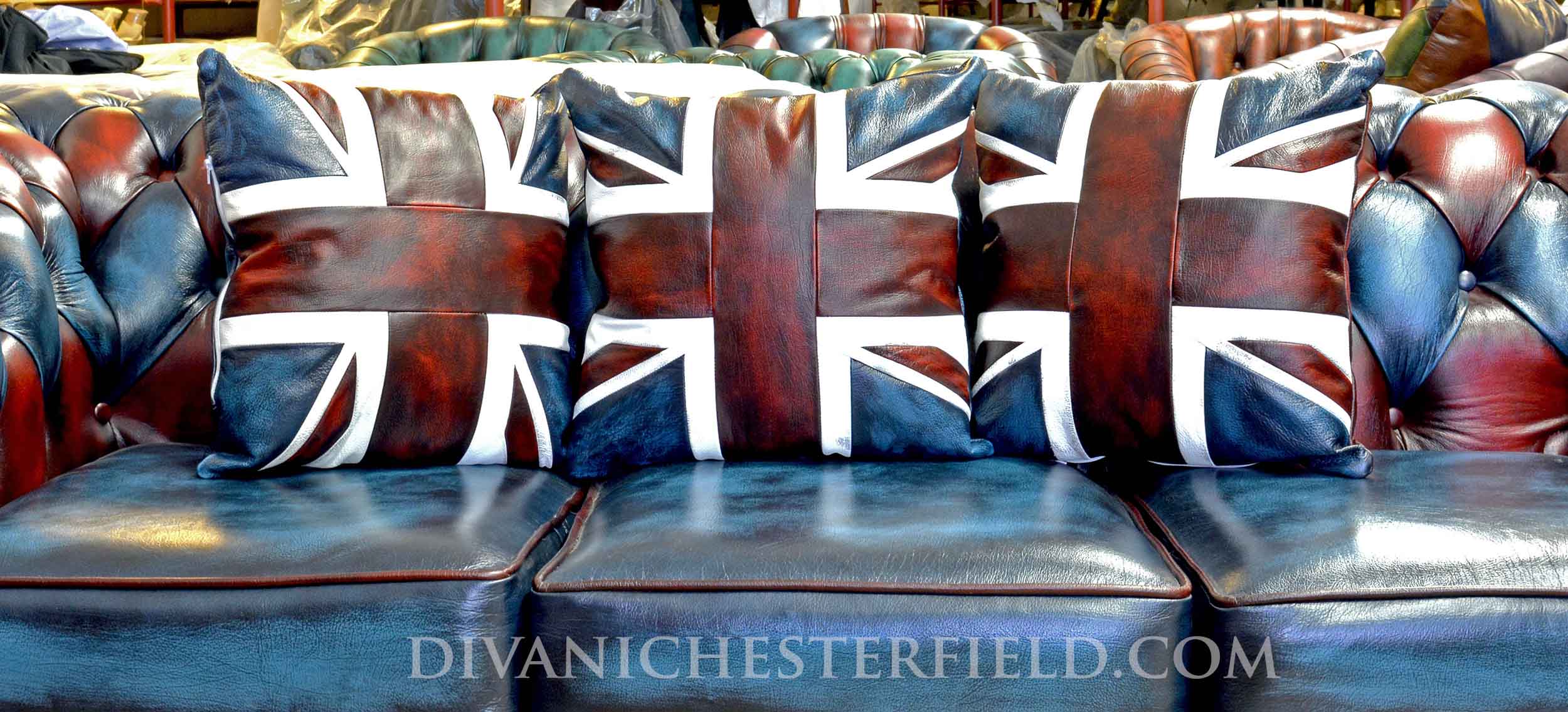 england flag cushion leather