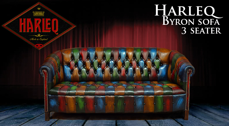 patchwork chesterfield multicoloured sofa harleq byron