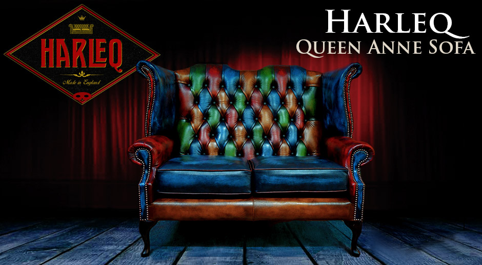 queen anne sofa cushion seat multicolour leather