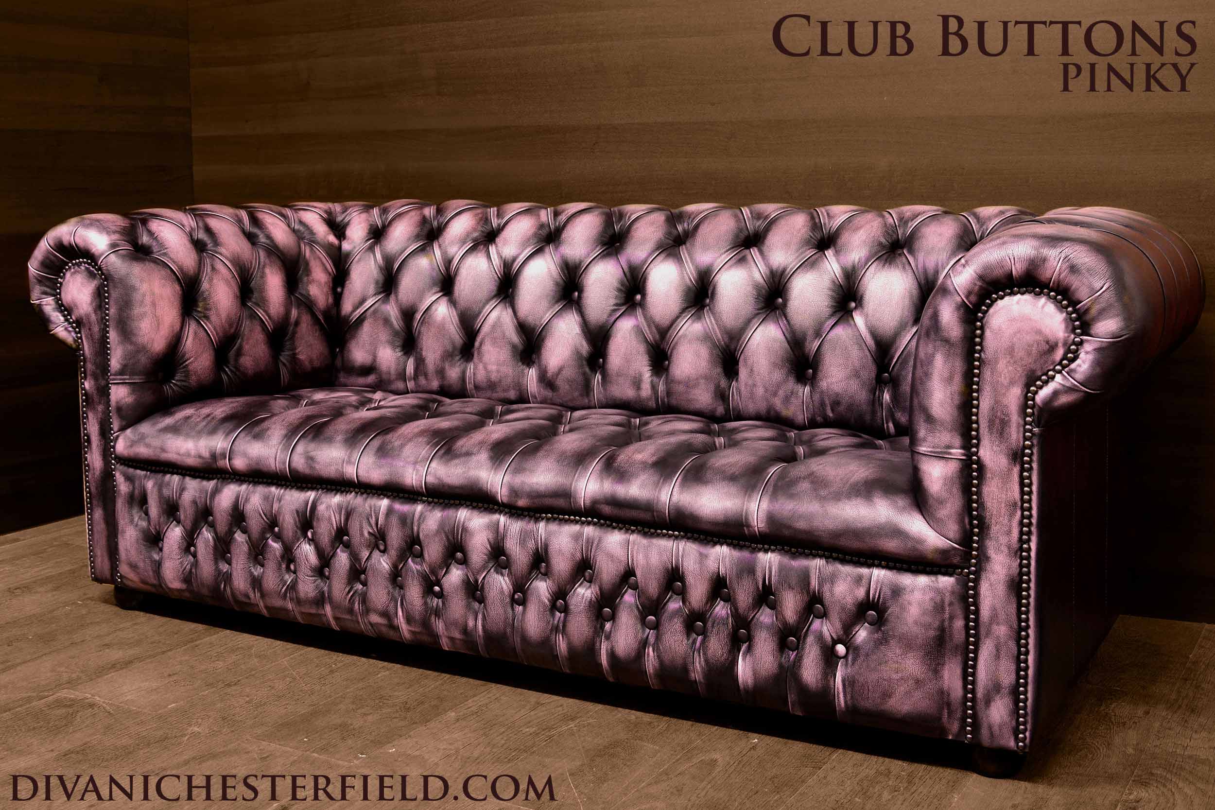 Pink chesterfield footstool discount