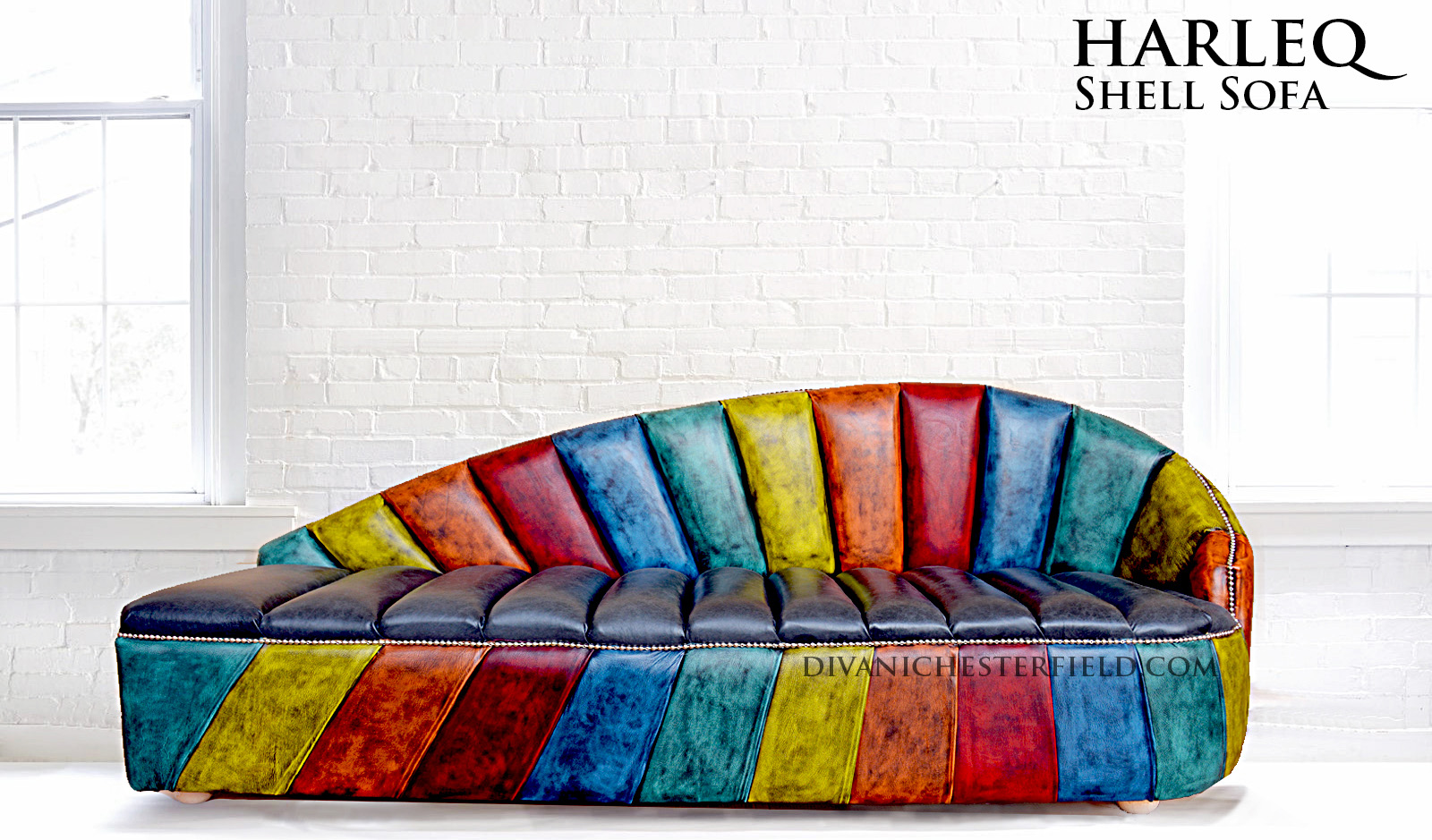 modern chesterfield shell sofa leathers