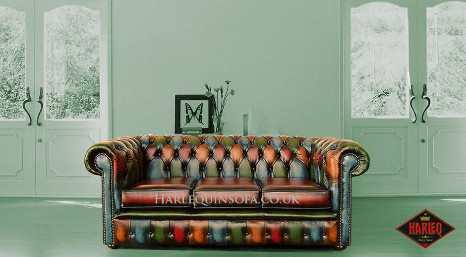 patchwork chesterfield sofa