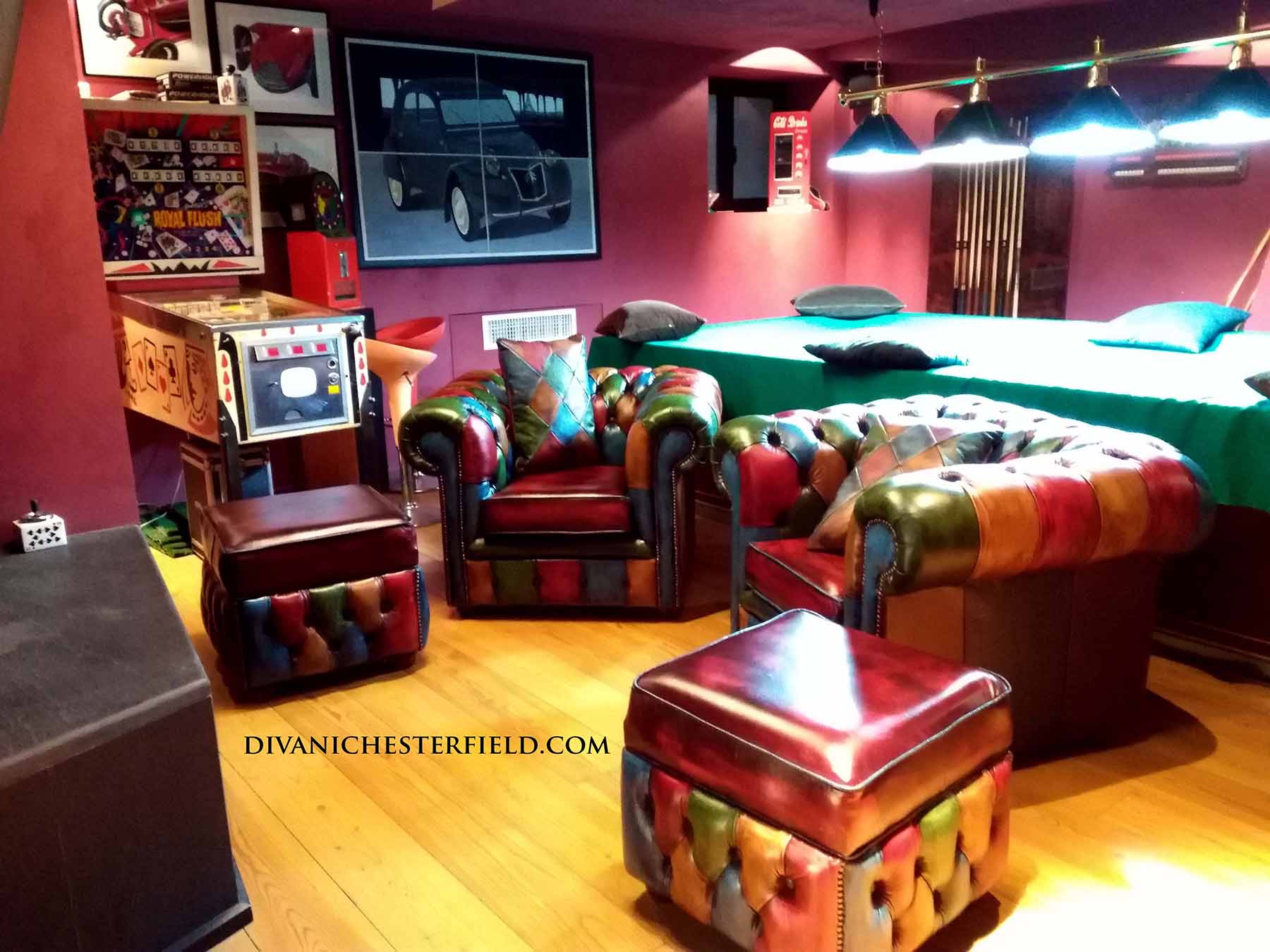 chesterfield lemon turquoise leather chairs multicoloured patchwork