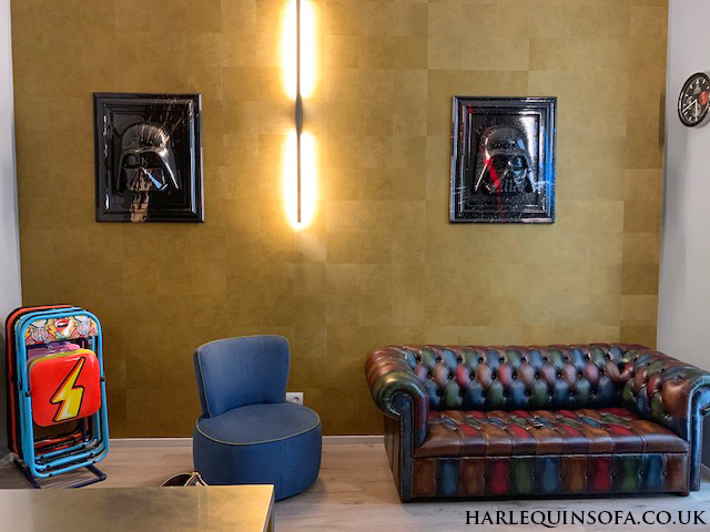 chesterfield sofa patchwork modern design leather