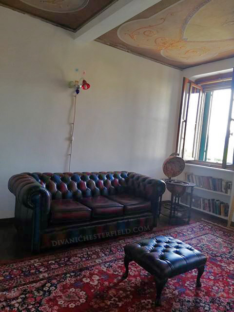 chesterfield patchwork modern leathers multicoloured vintage leathers sofa