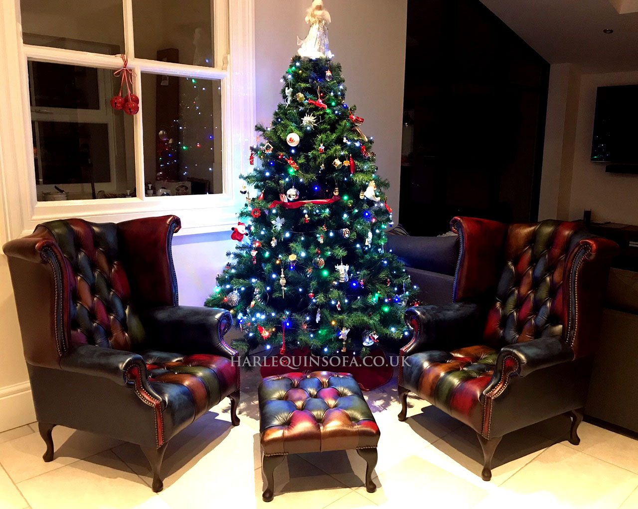 chesterfield chairs multicoloured patchwork