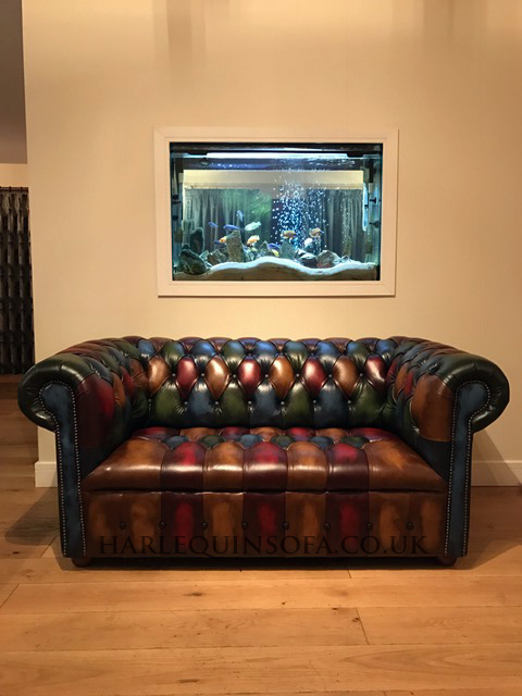 chesterfield sofa patchwork leather