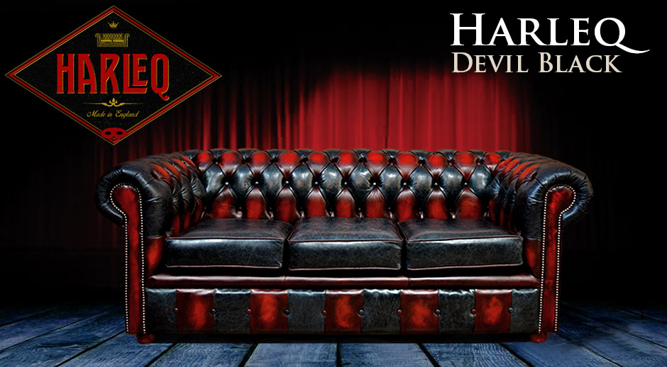 patchwork chesterfield sofa blue red leather