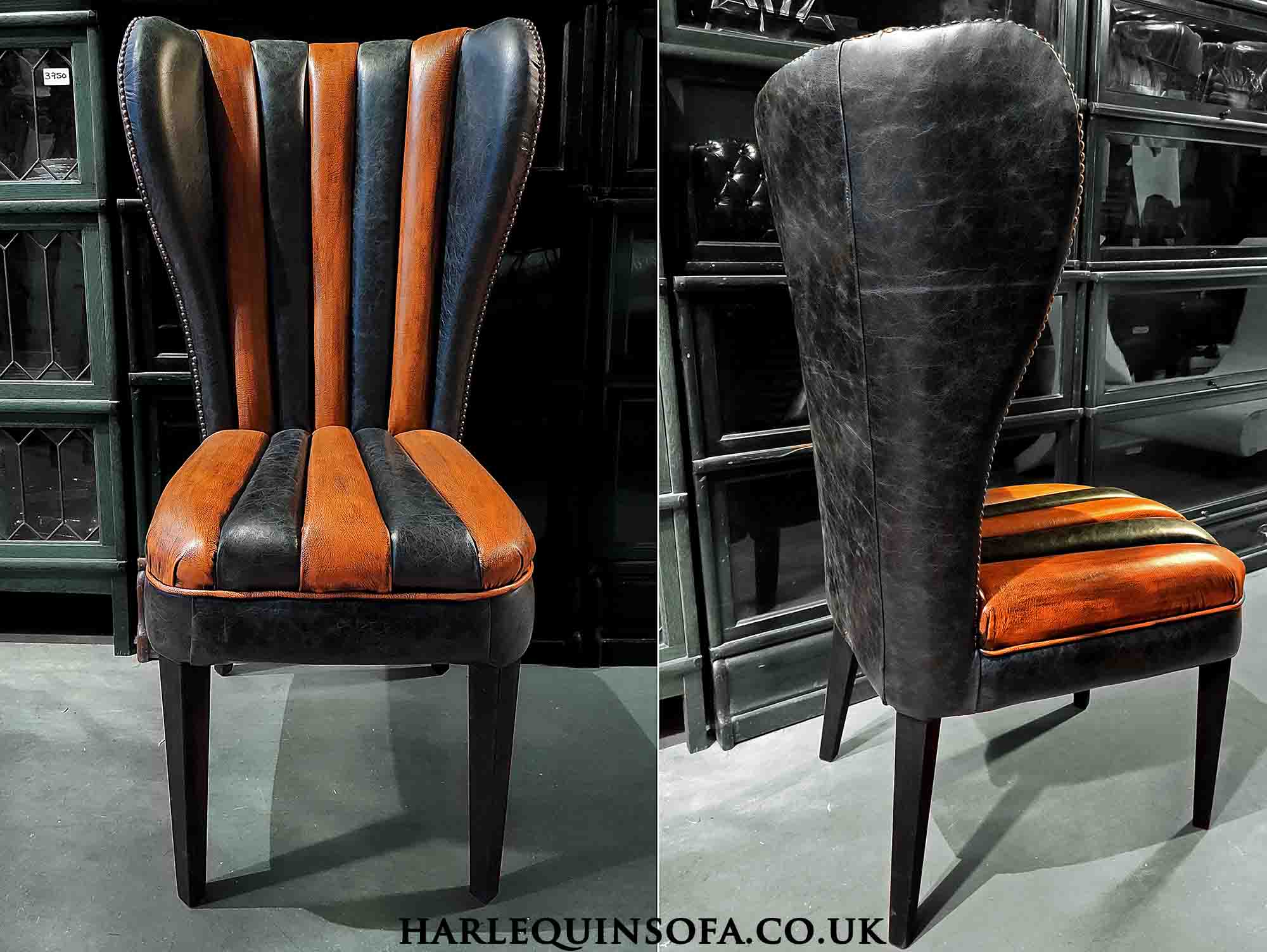 black leather tube dining chair modern chesterfield leather chair pipe vintage harlequin