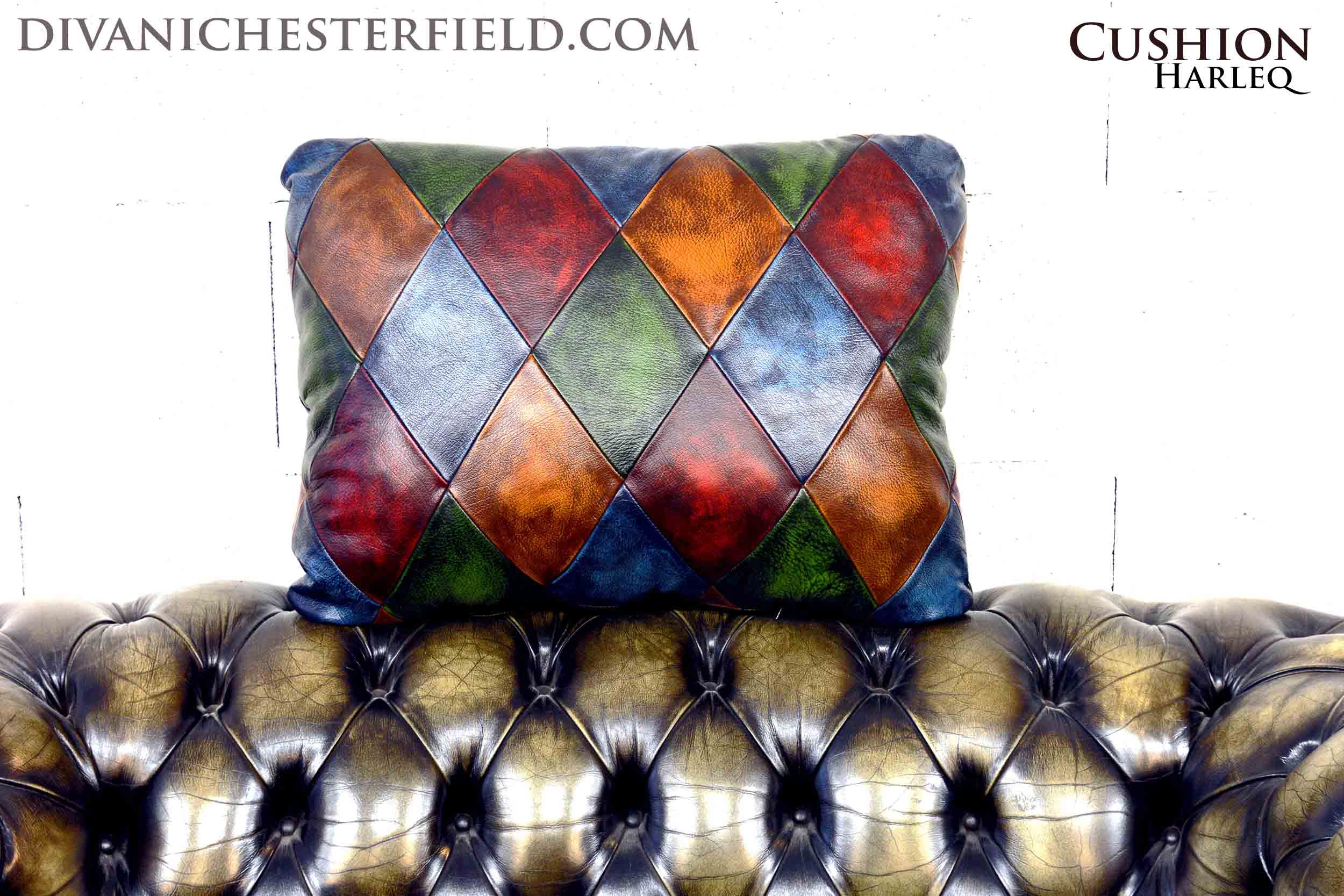 leather cushion pillow leather patchwork