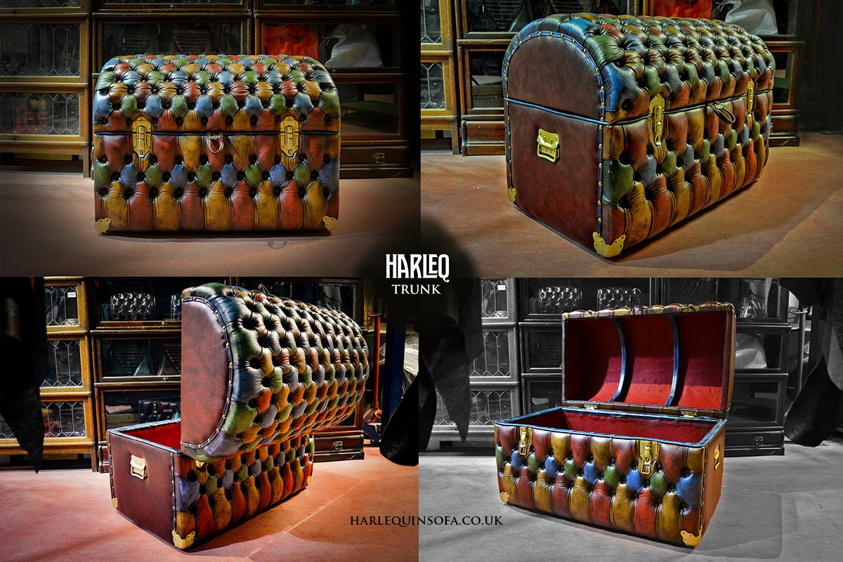 modern luxury trunk leathers chesterfield patchwork