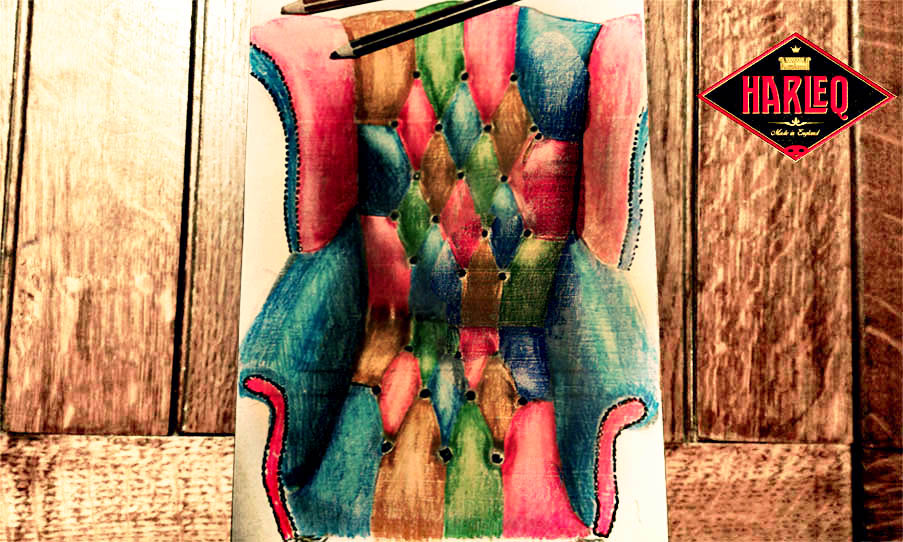 queen anne chair patchwork harlequin