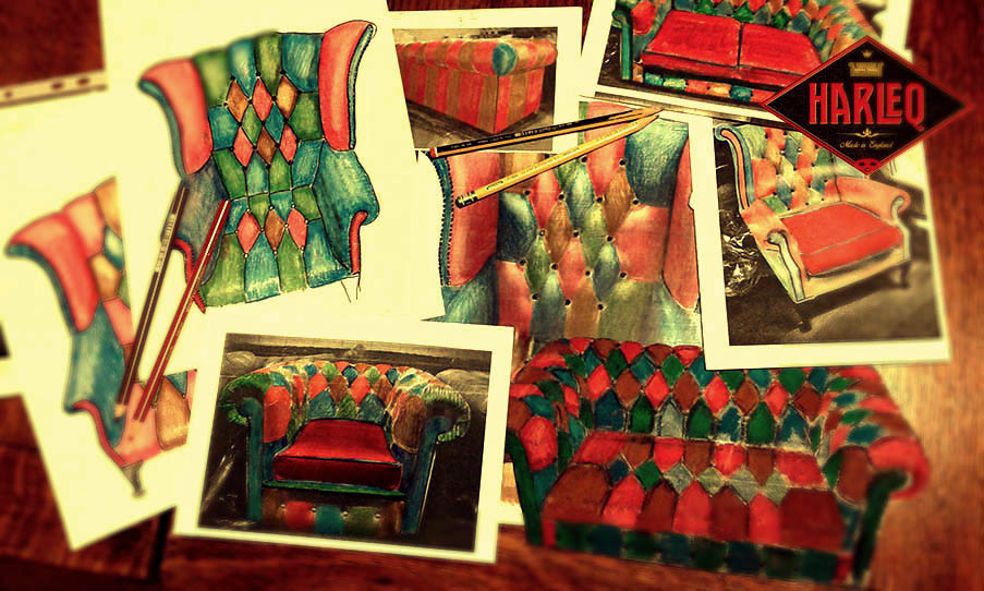 patchwork chairs queen anne cushion harlequin